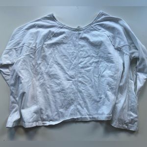 Free People White Flowy Top